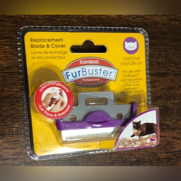 Generic bamboo Fur buster cat replacement blade and cover. 2in/5.08cm - Picture 1 of 6